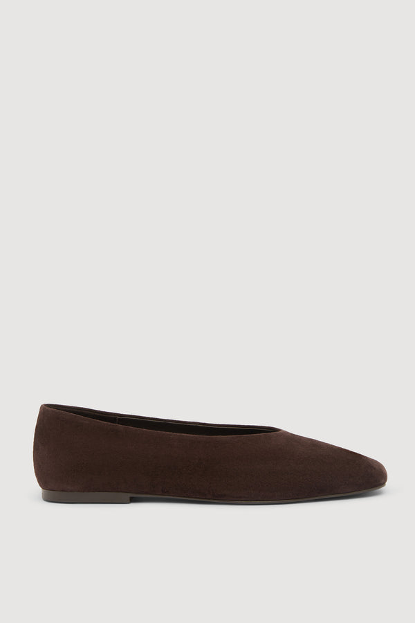 Andrea Suede Ballet Flat Ganache-1