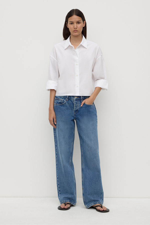 Aurora Cropped Poplin Shirt