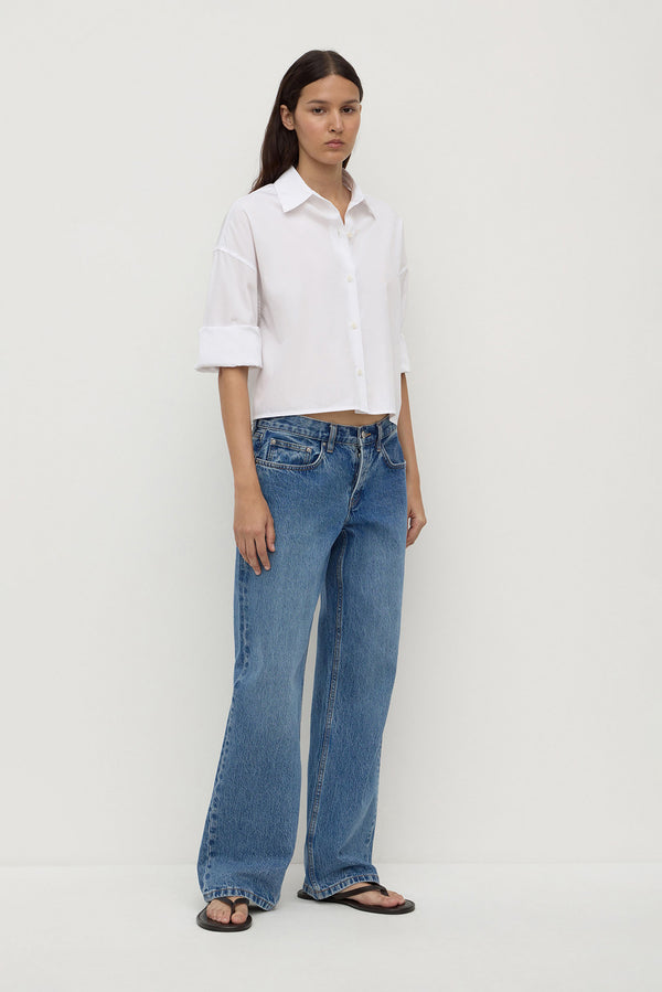Aurora Cropped Poplin Shirt