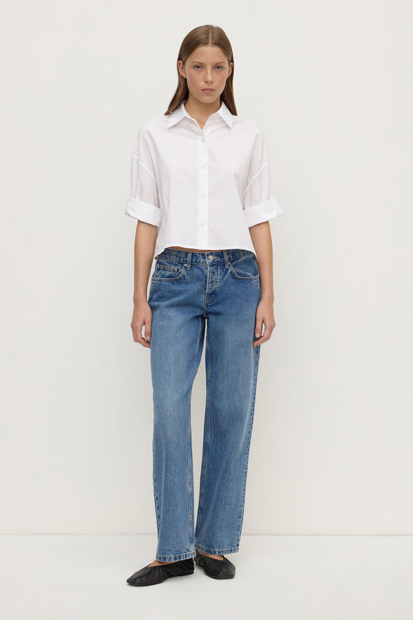 Aurora Cropped Poplin Shirt