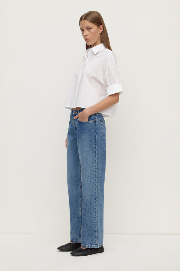 Aurora Cropped Poplin Shirt