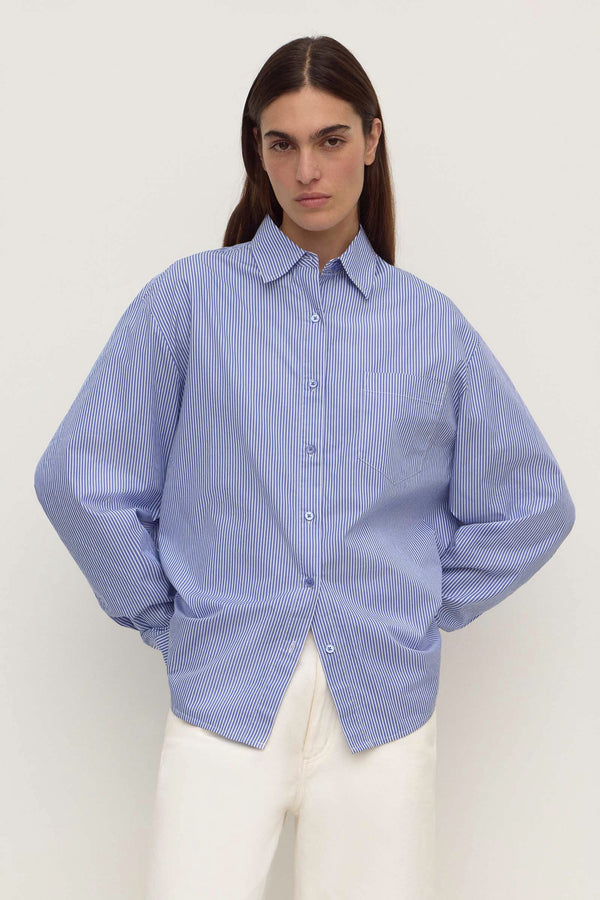 Ava Stripe Poplin Shirt