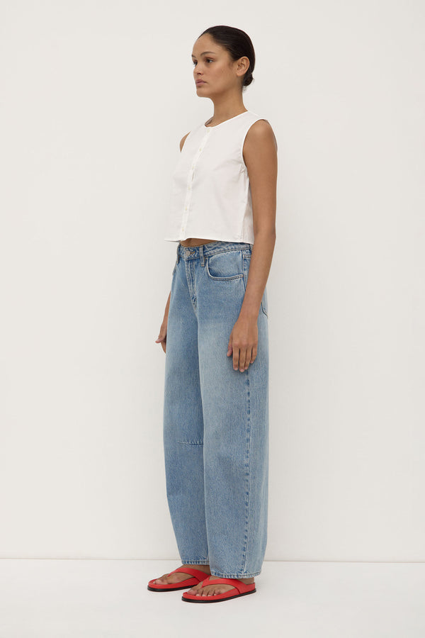 Cherri Button Front Top