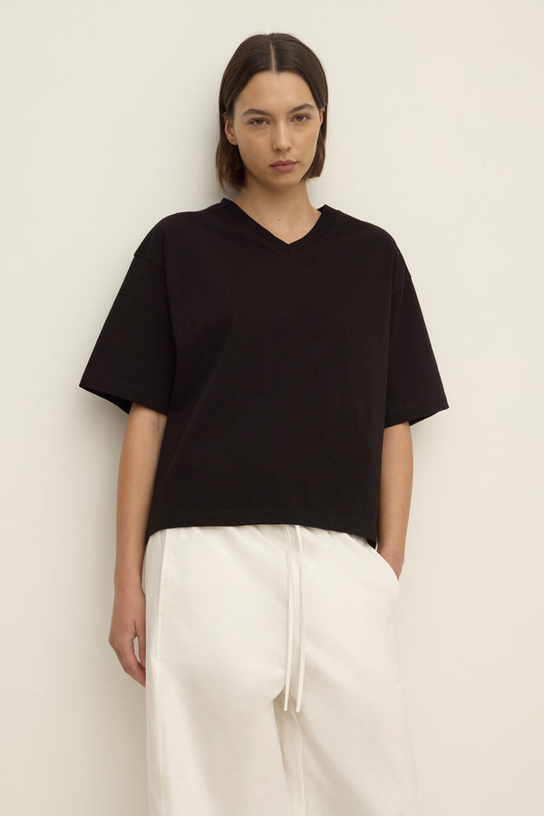 Ellie V Neck Oversized Tee