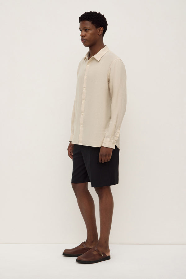 Everyday Mens Linen Long Sleeve Shirt Limestone-3