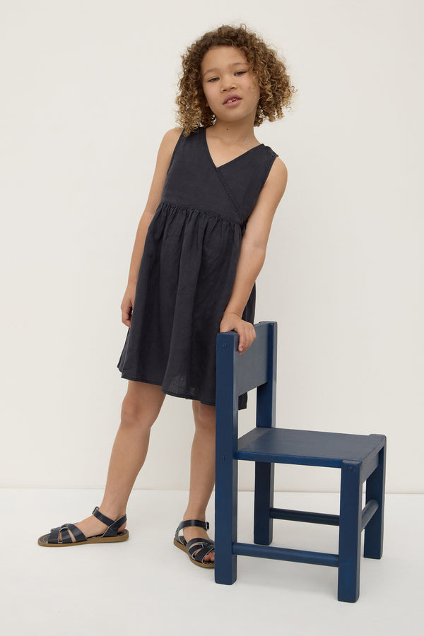 Kids Linen Tie Dress