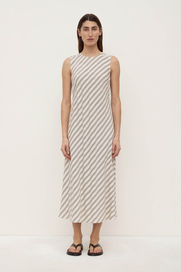 Lenny_Stripe_Midi_Dress_Cream_Black_1801
