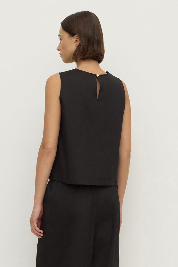 Micha_Poplin_Tie_Top_Black_1579