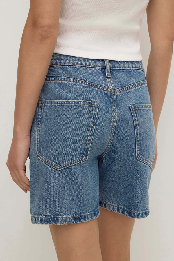 Mid Rise Vintage Denim Short
