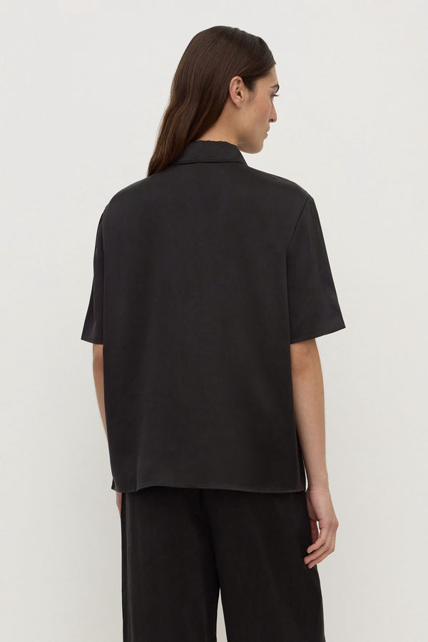 Pippa_Silk_Short_Sleeve_Shirt_Black_2099