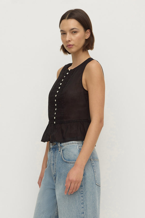 Quinn_Voile_Pleat_Top_Black_1767