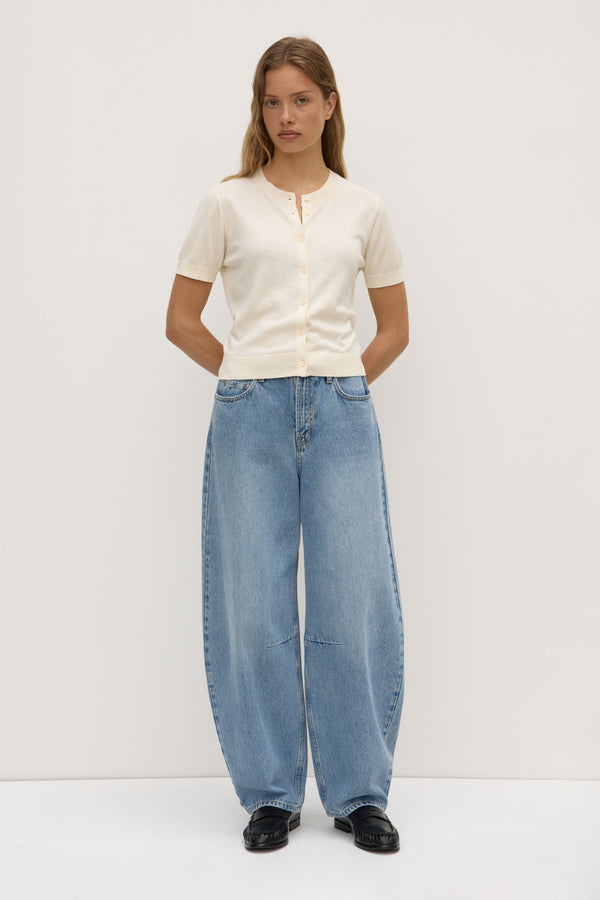 Semra Cotton Cashmere Short Sleeve Cardigan