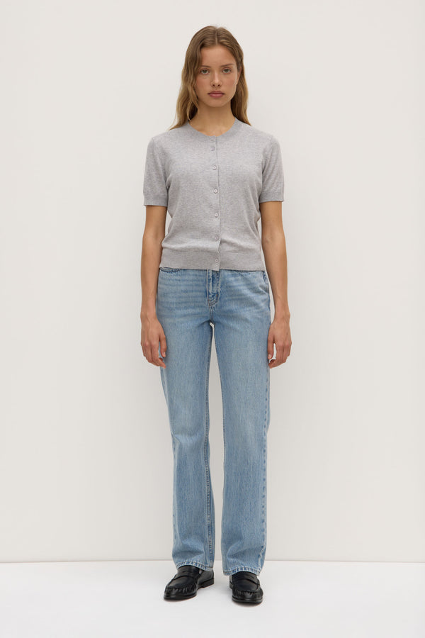 Semra Cotton Cashmere Short Sleeve Cardigan