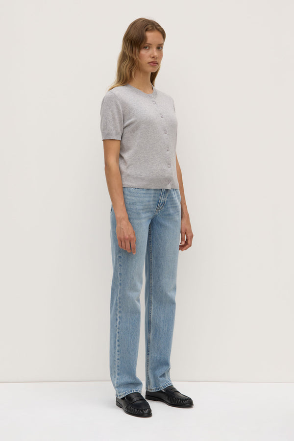 Semra Cotton Cashmere Short Sleeve Cardigan