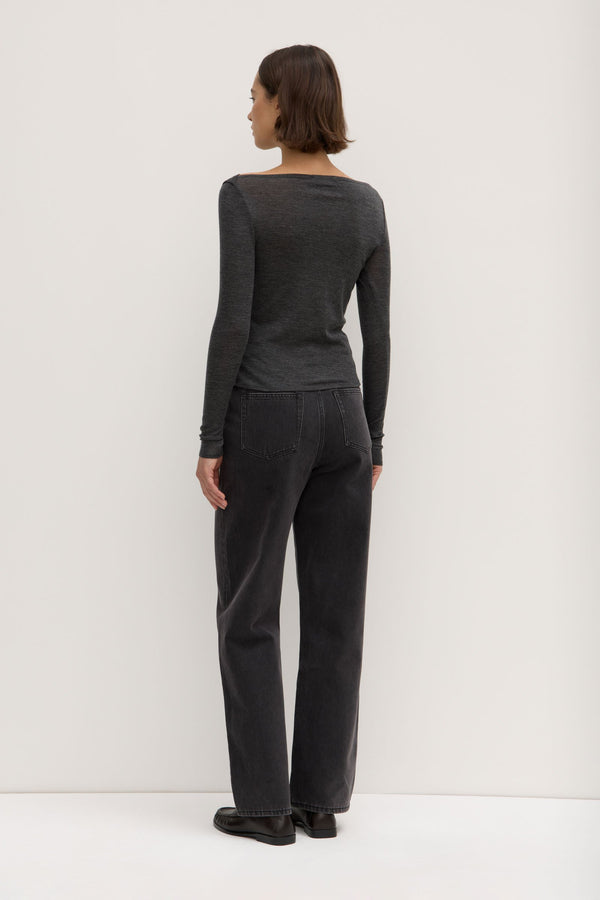 Shannon Wool Bateau Long Sleeve Top