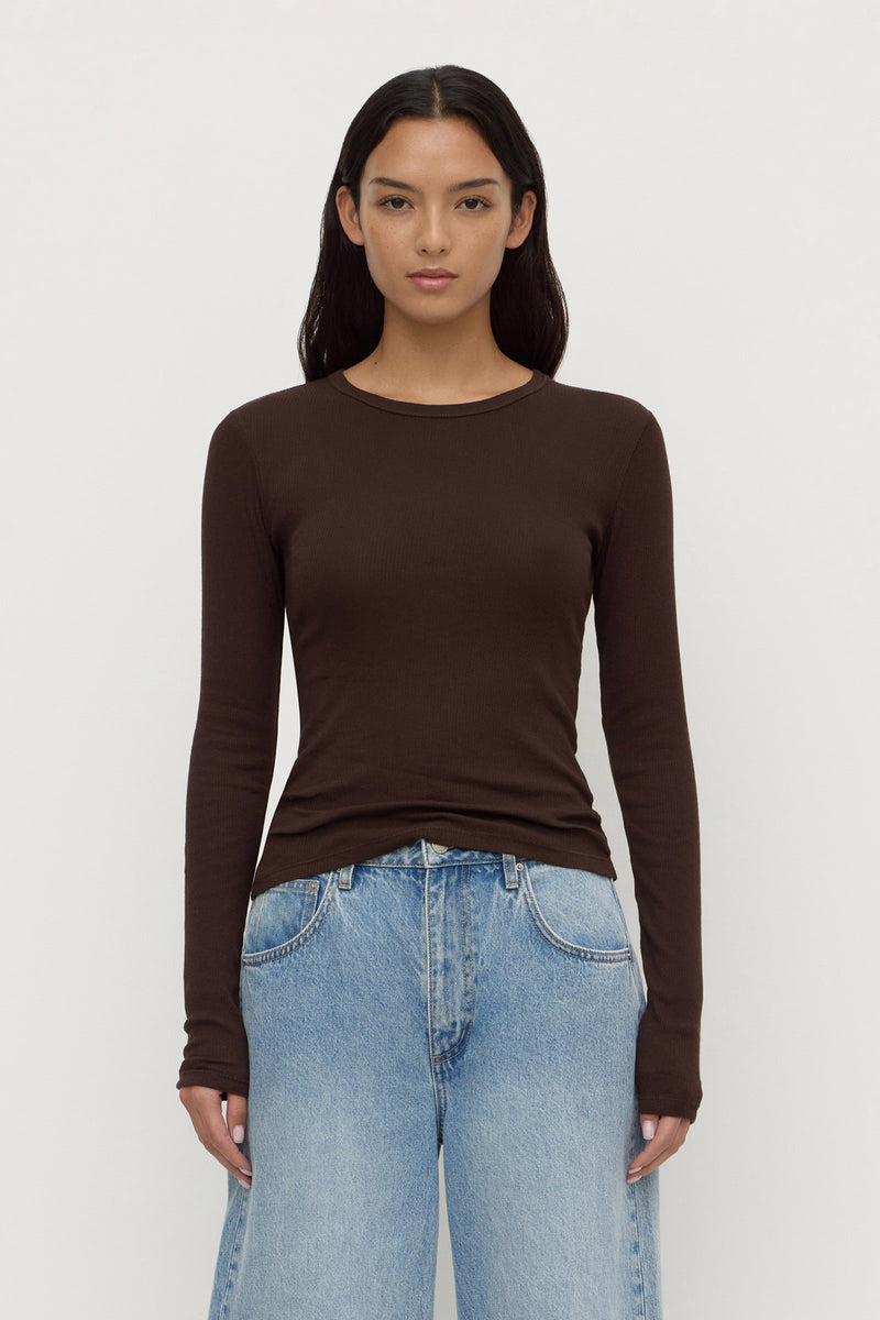 Womens Zali Long Sleeve Tee Ganache | Assembly Label – Assembly