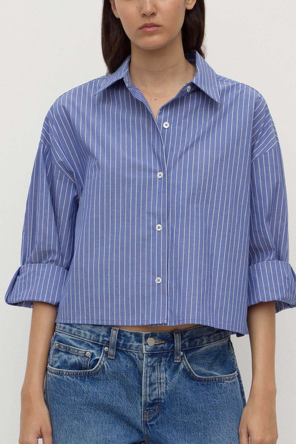 Anais Stripe Cropped Shirt