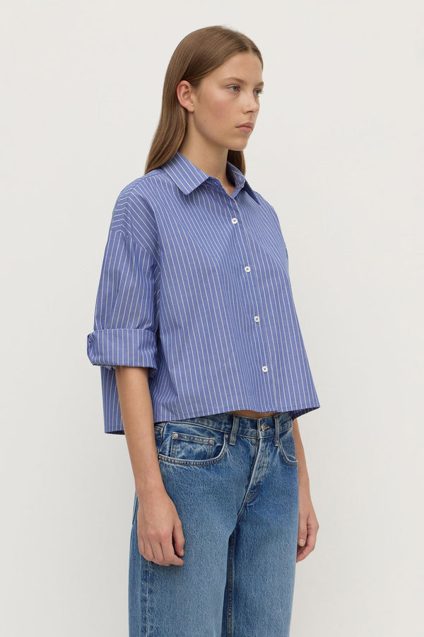 Anais Stripe Cropped Shirt