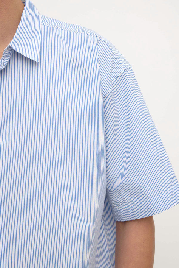 Aron Poplin Stripe Short Sleeve Shirt