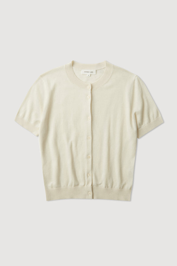 Semra Cotton Cashmere Short Sleeve Cardigan