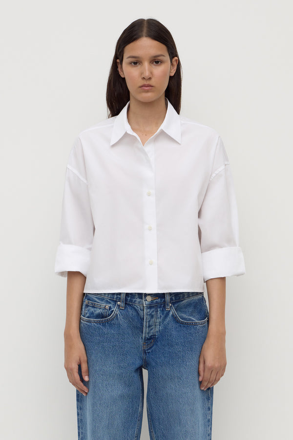 Aurora Cropped Poplin Shirt