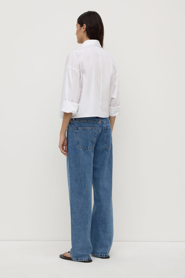 Aurora Cropped Poplin Shirt