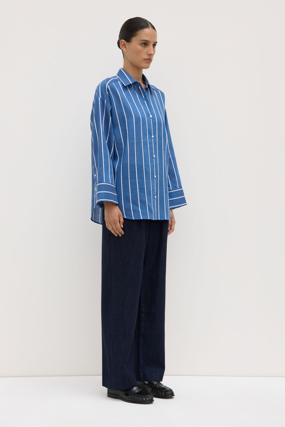 Alaya Stripe Shirt - Blue