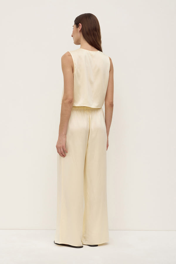 Beal Silk Tie Front Top