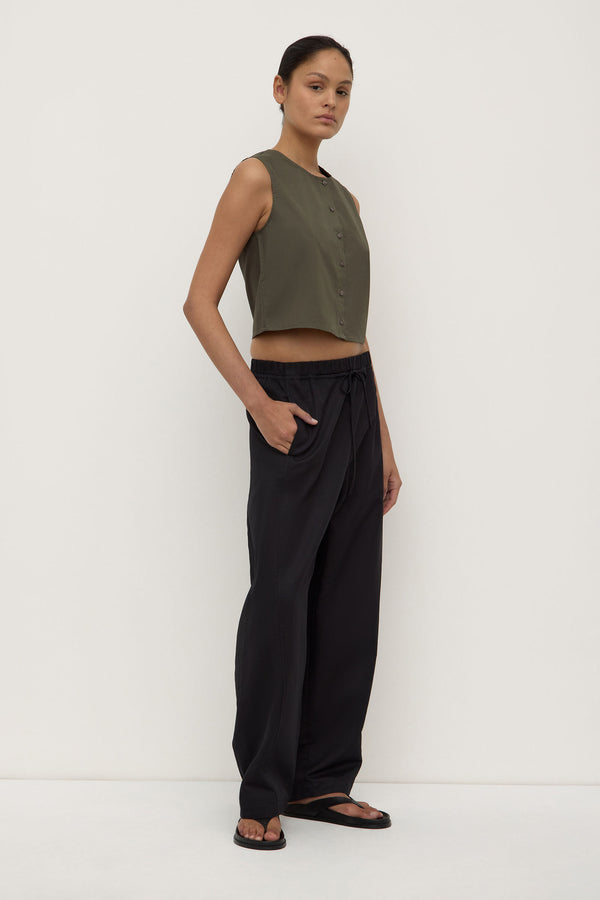 Cherri Button Front Top