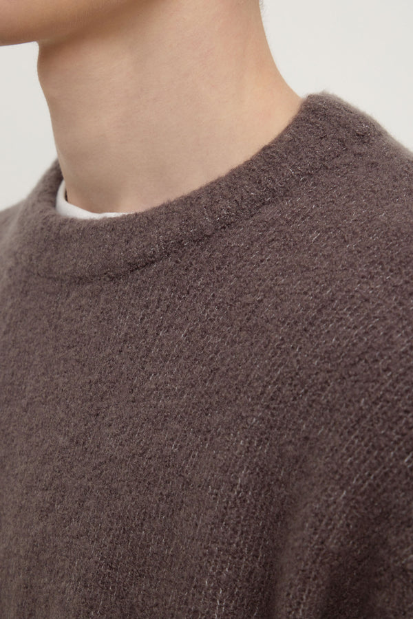 Dover Boucle Knit Cashmere Crew