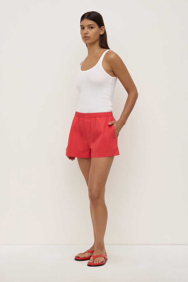 Everyday Linen Short Chilli-3