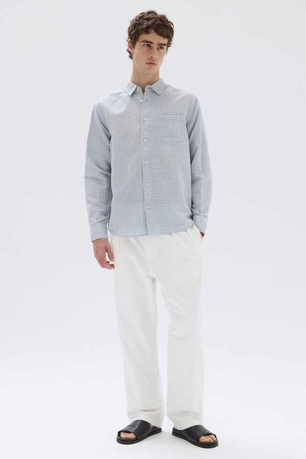 Hasting Linen Check Long Sleeve Shirt