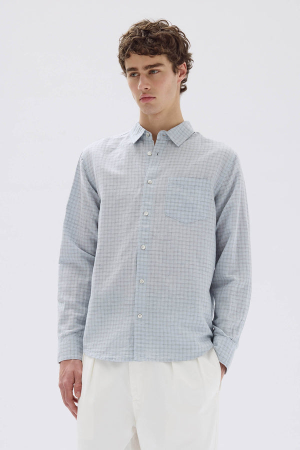 Hasting Linen Check Long Sleeve Shirt