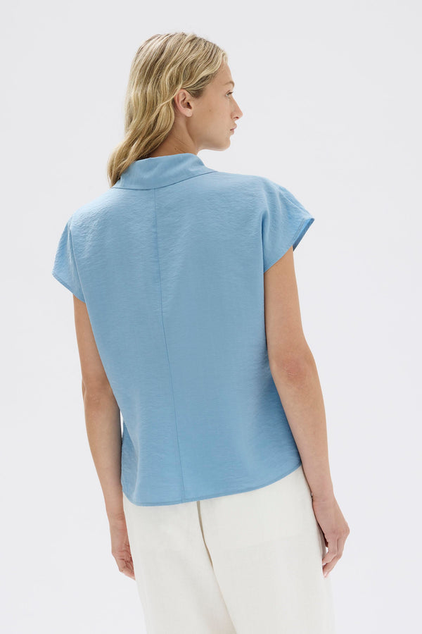 Heather Silk Short Sleeve Shirt