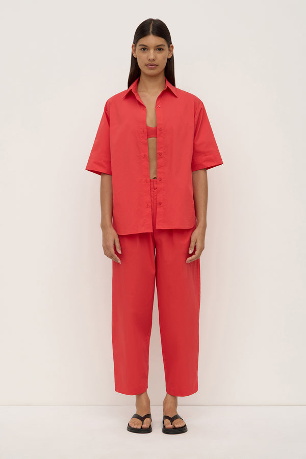 Joni Short Sleeve Shirt Chilli-1