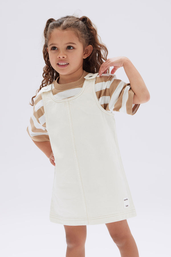 Kids Twill Pinafore Dress