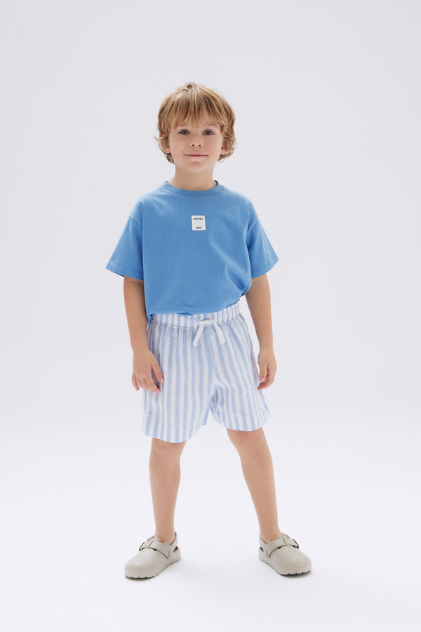 Kids Recess Linen Stripe Short