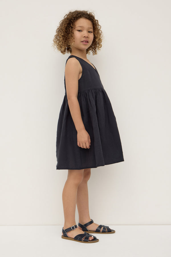 Kids Linen Tie Dress