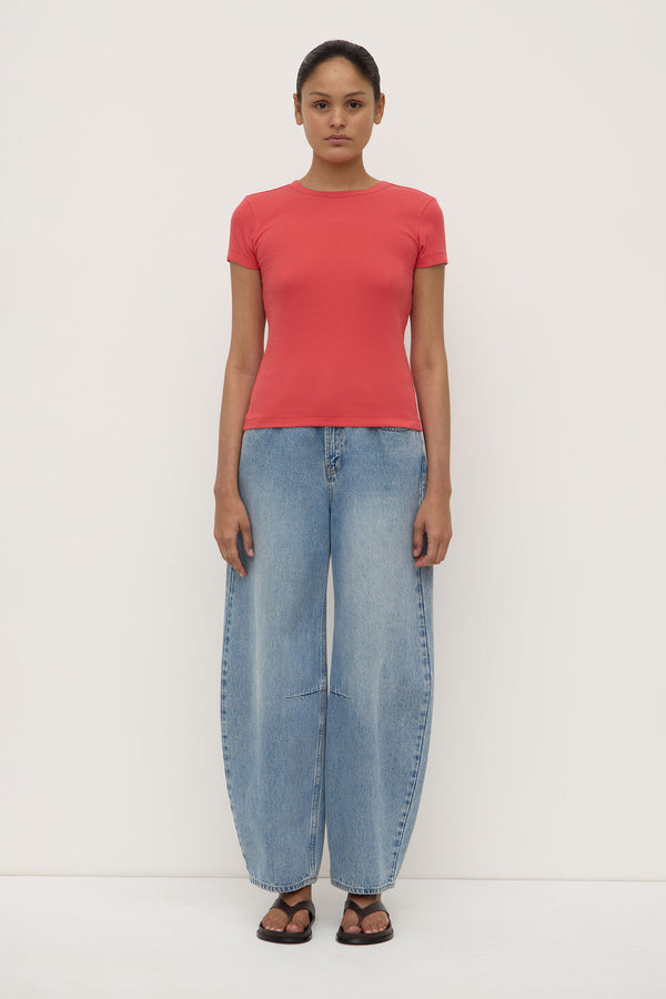 Linley_Rib_Tee_Washed_Chilli_1327