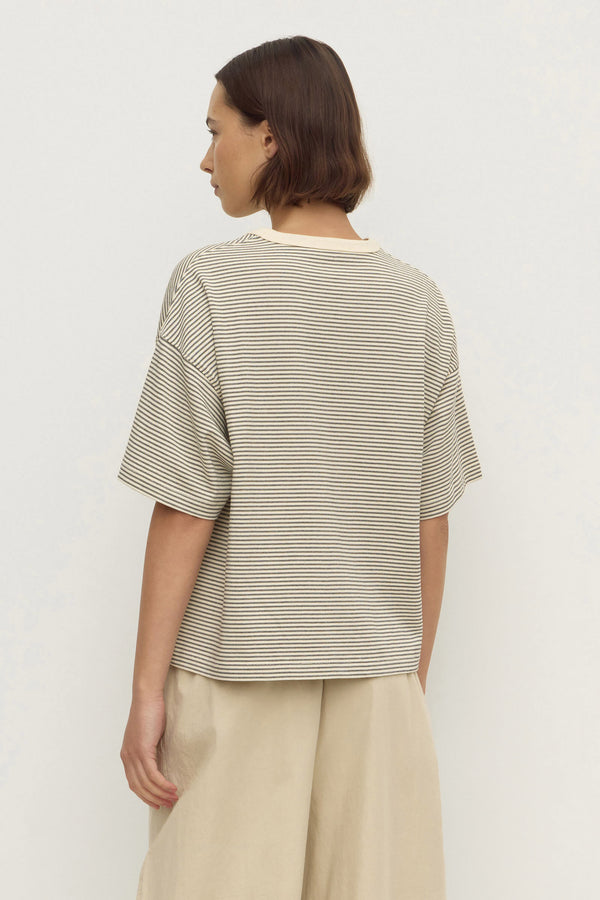 Malone_Stripe_Short_Sleeve_Tee_Cream_Black_1103