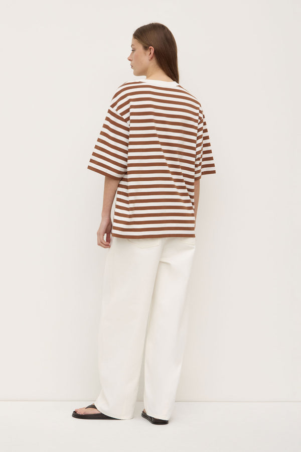 Monte_Stripe_Cotton_Short_Sleeve_Tee_Earth_Antique_White_0756