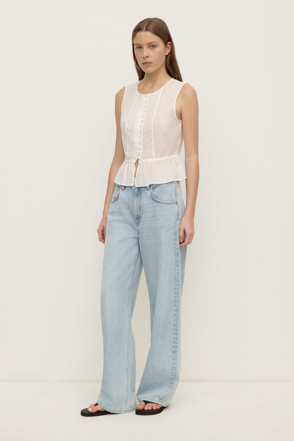 Quinn_Voile_Pleat_Top_White_1558