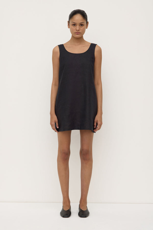 Selma_Linen_Mini_Dress_Black_0077