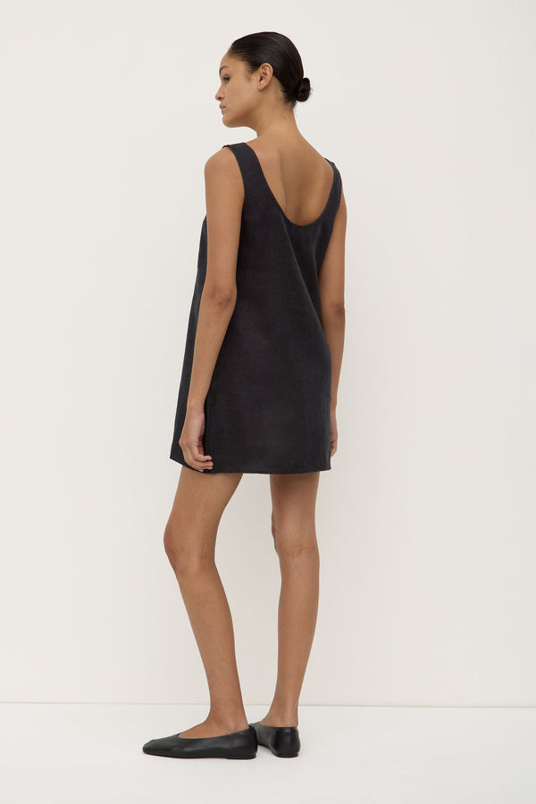 Selma_Linen_Mini_Dress_Black_0088