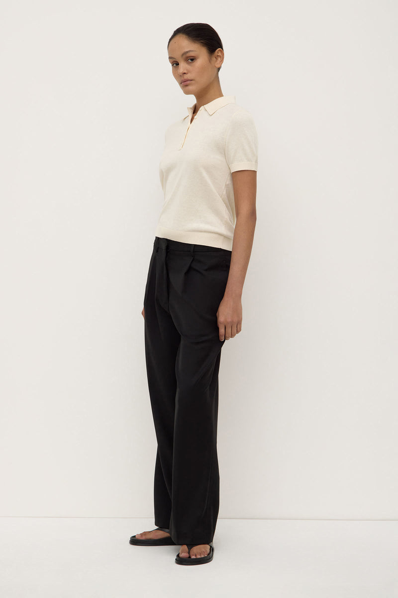 Womens Sloane Cotton Cashmere Polo Cream | Assembly Label – Assembly ...