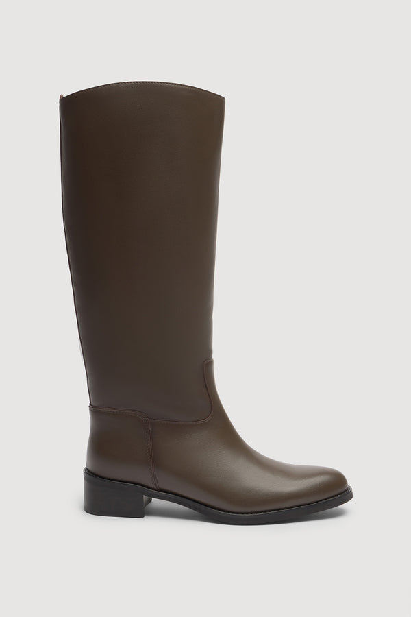 Stevie Leather Riding Boot Walnut-1