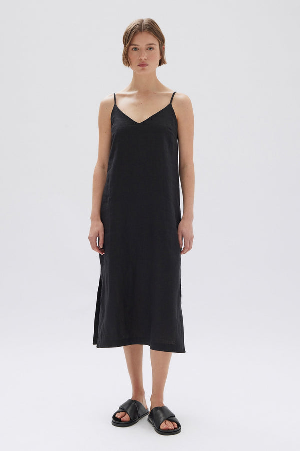 Vallory Linen Slip Dress